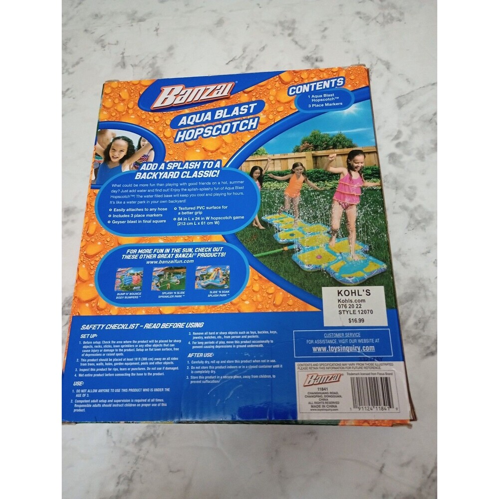 NIB Banzai Inflatable Hopscotch Toy Game - Picture 2 of 7